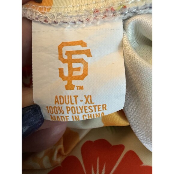 San Francisco Giants Coca Cola Hawaiian Graphic Button Down Shirt Men's Sz XL - Picture 5 of 6